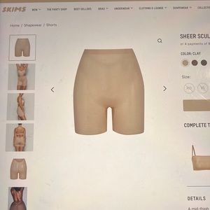 Skims Sheer Sculpt Low Back Shorts